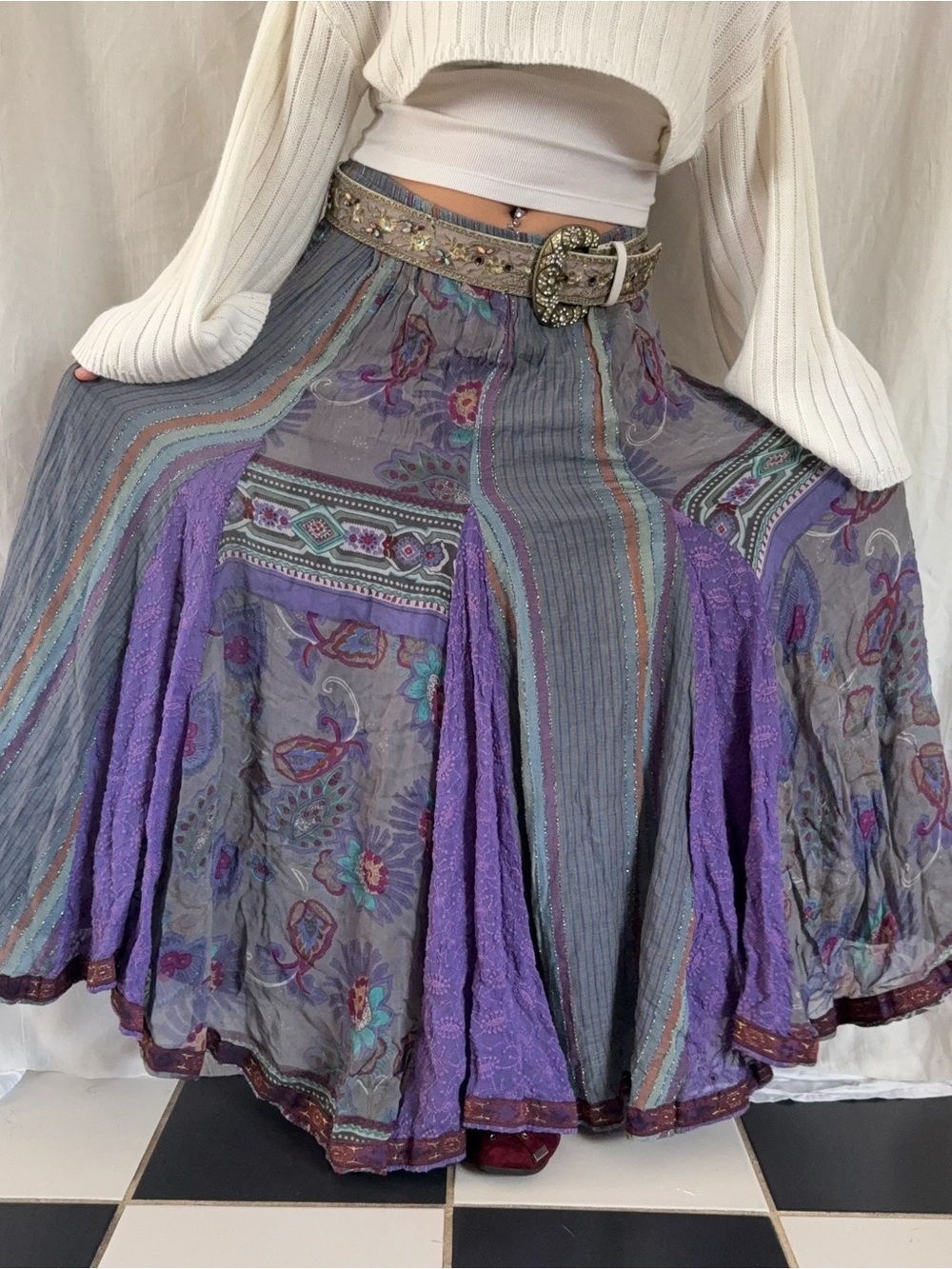 Soft Surroundings Mixed Media Embroidered Patchwork Boho
Festival Full Maxi - Picture 7 of 7